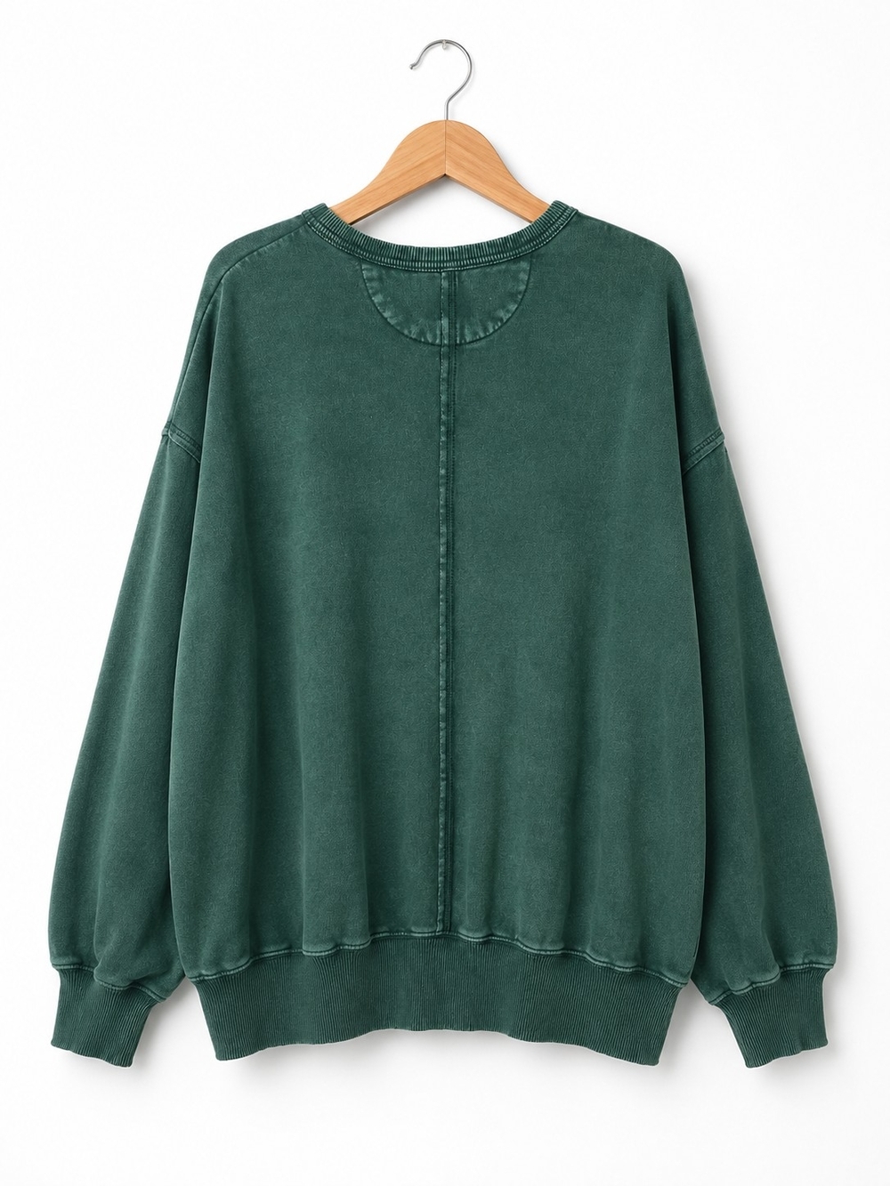 American Eagle Outfitters Forest Green Logo Crewneck Sweatshirt - Picture 4 of 7